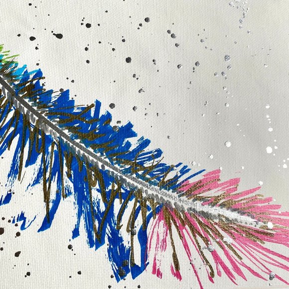 Original Art ‘Falling Softly’ Oil Marker by Artist Tristina Dietz Elmes 14”x11” - Picture 3 of 7